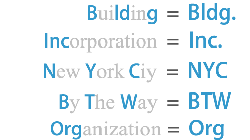 谁知道这些英语缩写词的意思?。