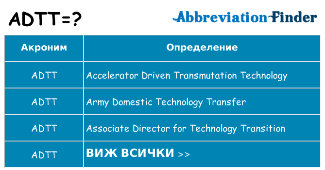 Какво прави adtt престои