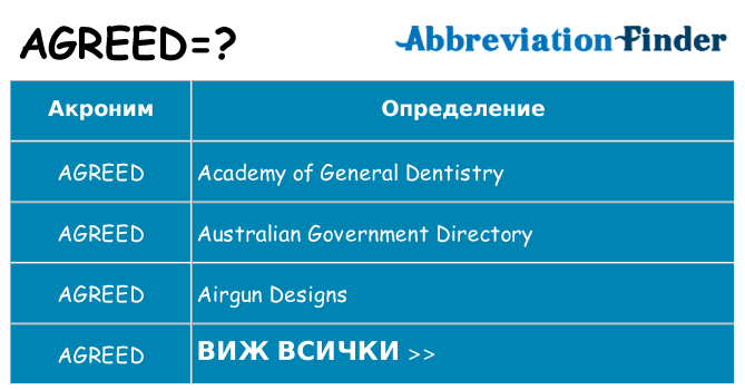 Какво прави agreed престои