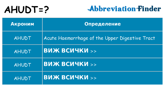 Какво прави ahudt престои