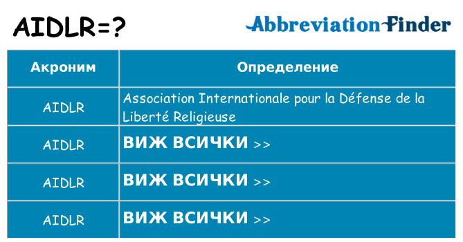 Какво прави aidlr престои