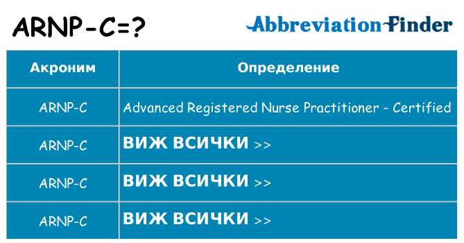 Какво прави arnp-c престои