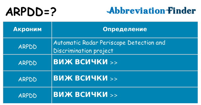 Какво прави arpdd престои