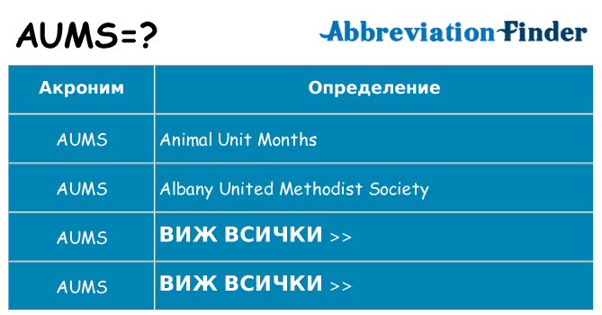 Какво прави aums престои