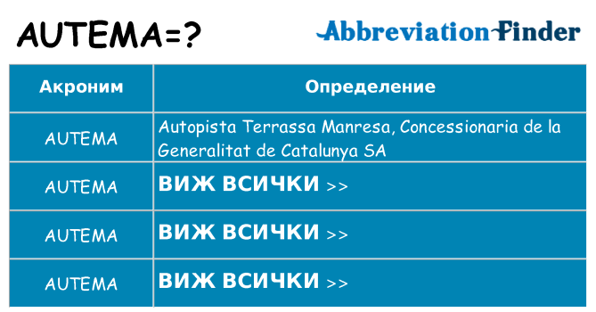 Какво прави autema престои