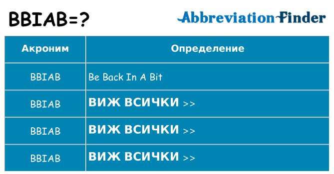 Какво прави bbiab престои