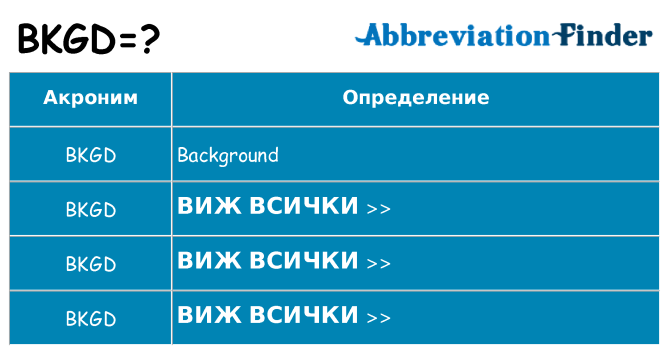 Какво прави bkgd престои