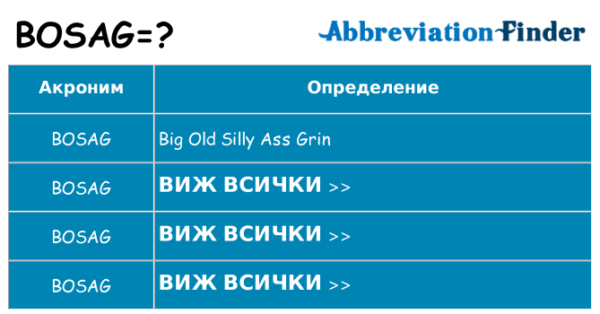 Какво прави bosag престои