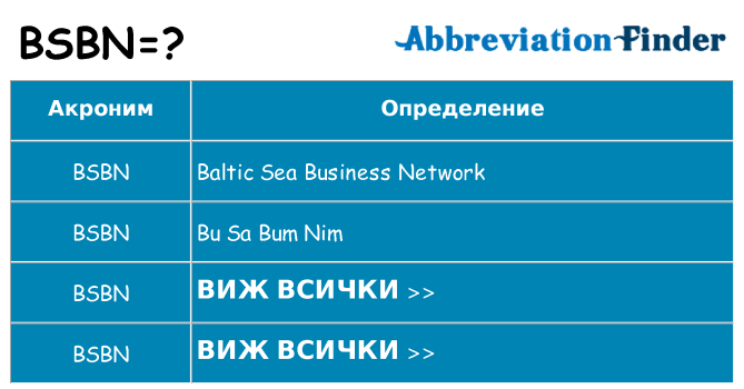 Какво прави bsbn престои
