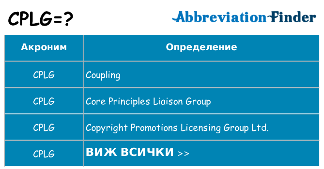 Какво прави cplg престои