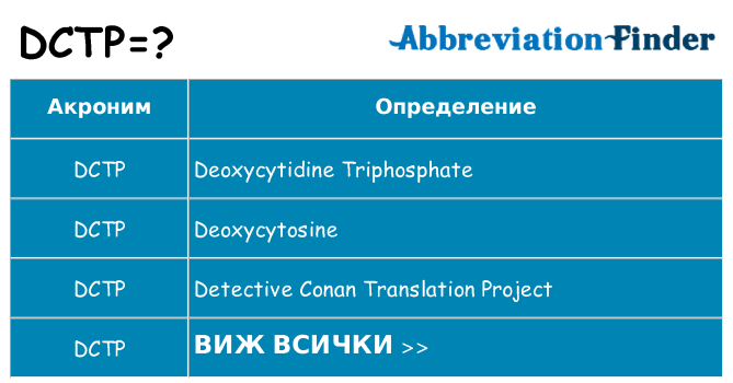 Какво прави dctp престои