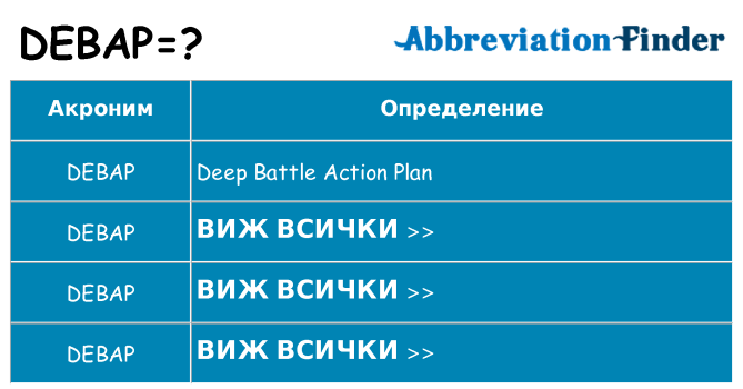 Какво прави debap престои