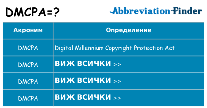 Какво прави dmcpa престои