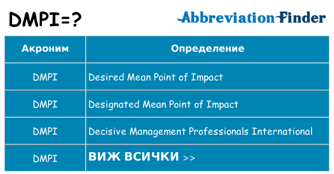 Какво прави dmpi престои