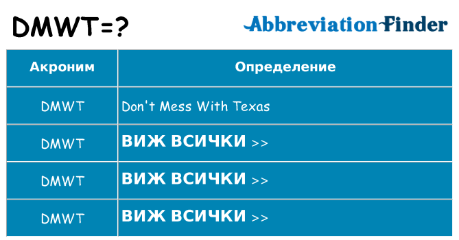 Какво прави dmwt престои