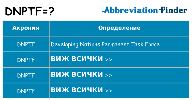 Какво прави dnptf престои
