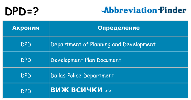 Какво прави dpd престои