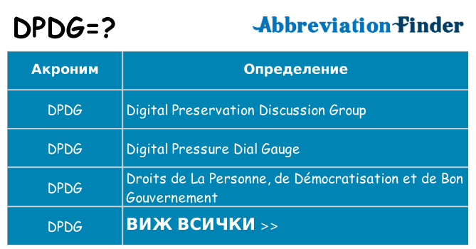Какво прави dpdg престои