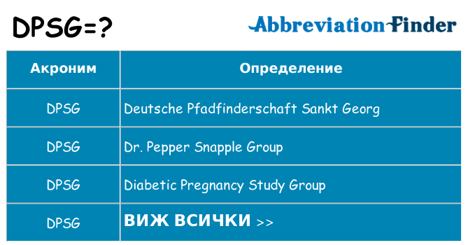 Какво прави dpsg престои