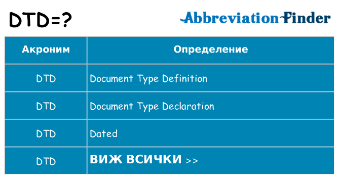 Какво прави dtd престои