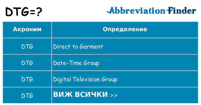 Какво прави dtg престои