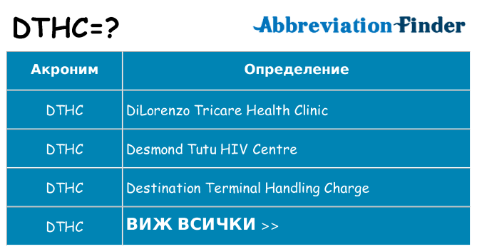 Какво прави dthc престои