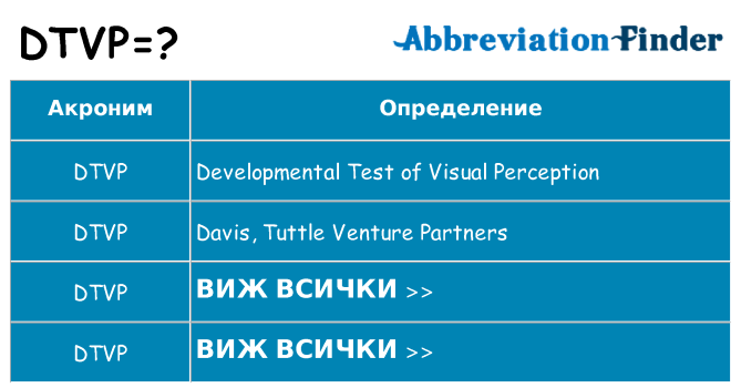 Какво прави dtvp престои