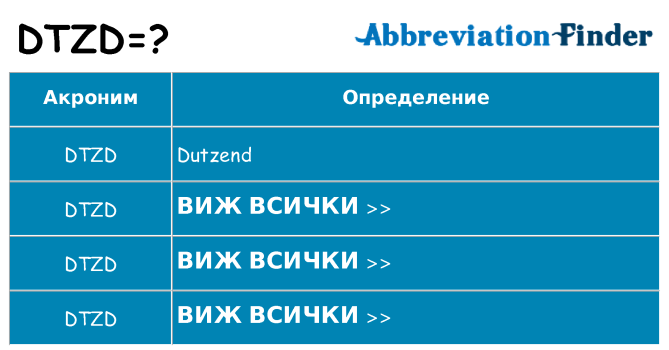Какво прави dtzd престои