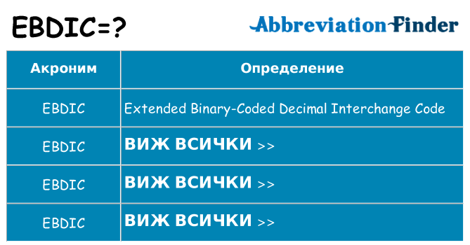 Какво прави ebdic престои