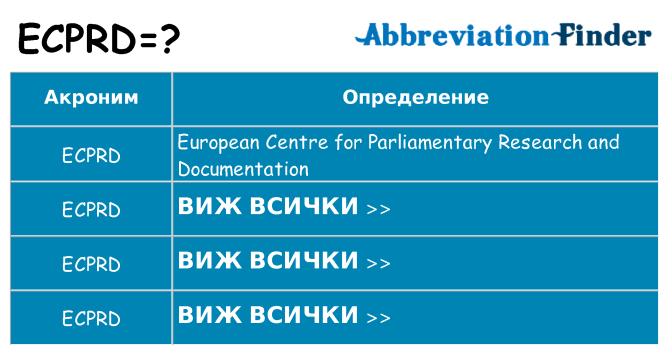 Какво прави ecprd престои