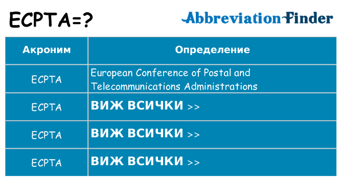 Какво прави ecpta престои