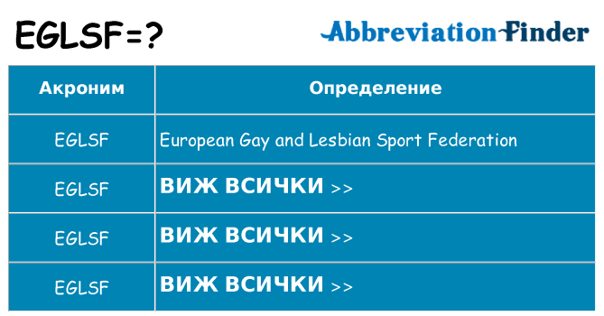 Какво прави eglsf престои