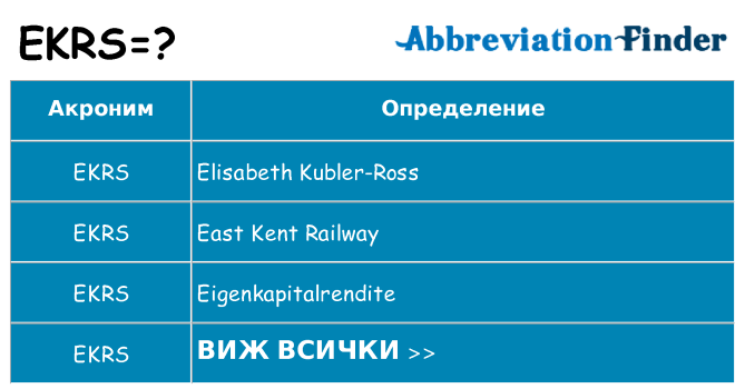 Какво прави ekrs престои
