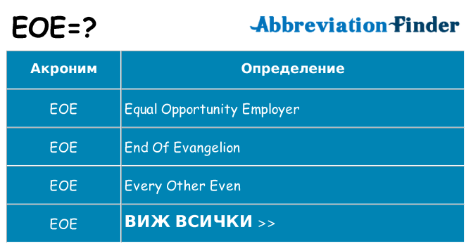 Какво прави eoe престои