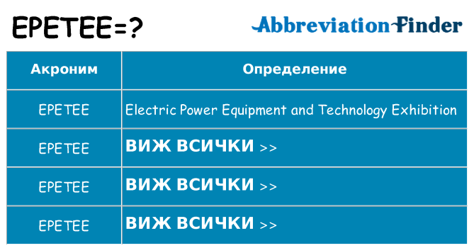 Какво прави epetee престои