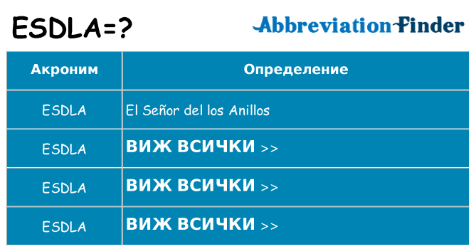 Какво прави esdla престои