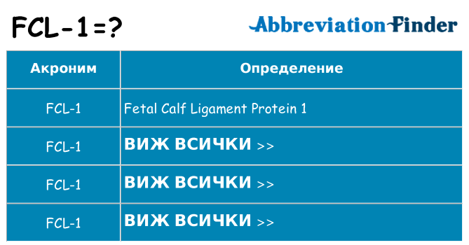 Какво прави fcl-1 престои