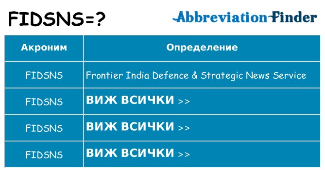 Какво прави fidsns престои