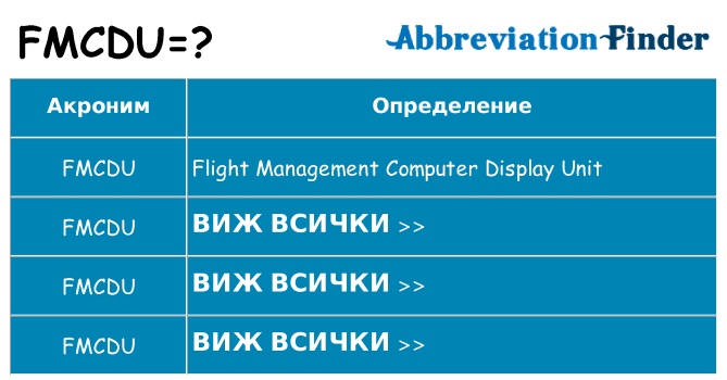 Какво прави fmcdu престои