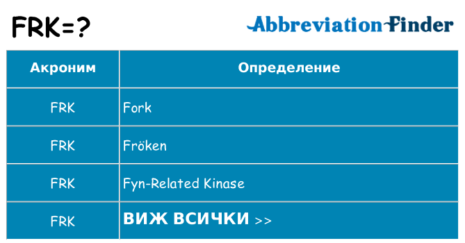 Какво прави frk престои