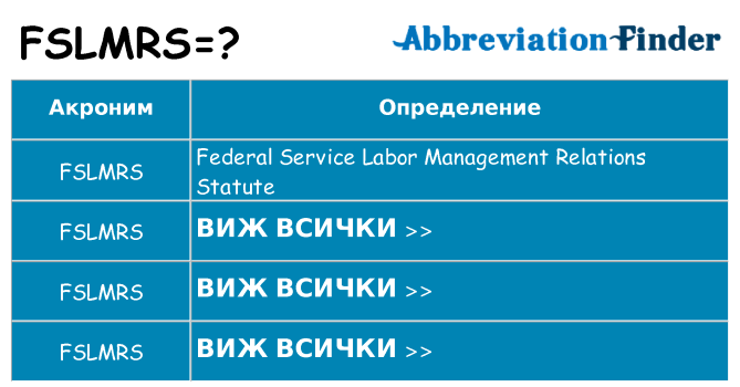 Какво прави fslmrs престои