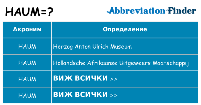 Какво прави haum престои