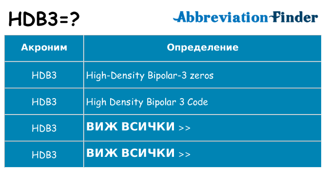 Какво прави hdb3 престои