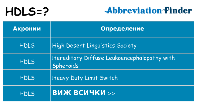 Какво прави hdls престои