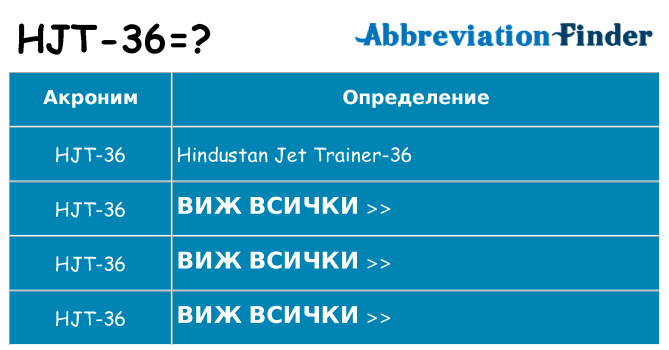 Какво прави hjt-36 престои