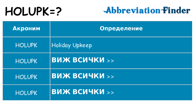 Какво прави holupk престои