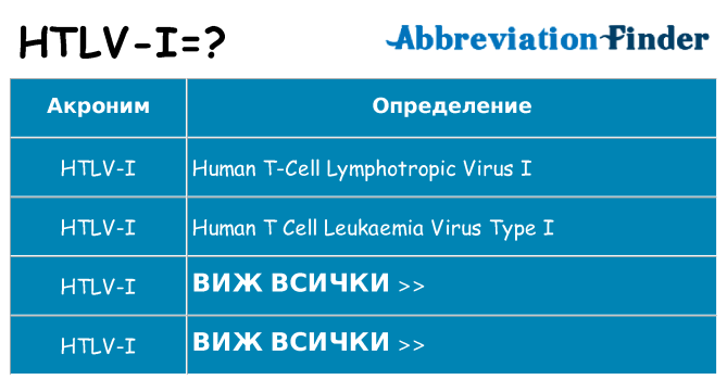 Какво прави htlv-i престои