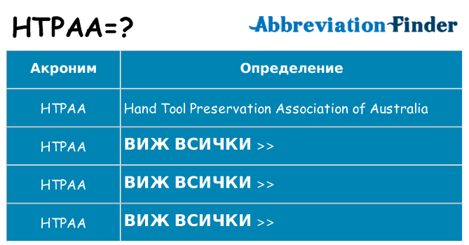 Какво прави htpaa престои