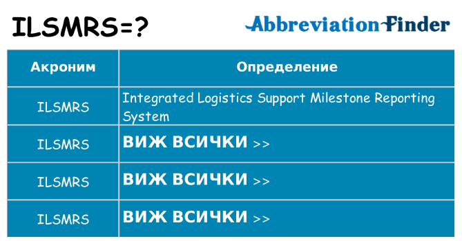 Какво прави ilsmrs престои