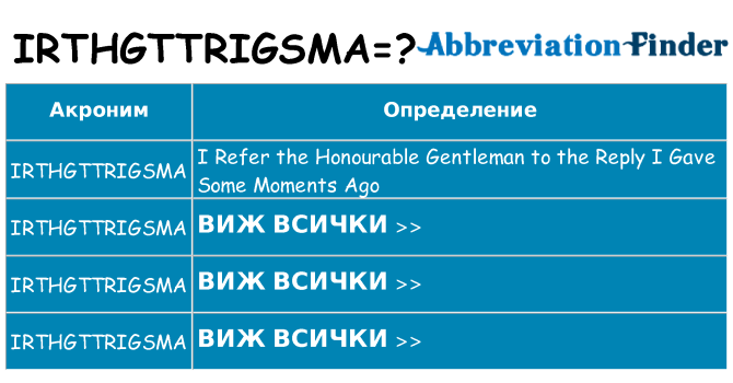 Какво прави irthgttrigsma престои